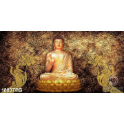 Tranh Phật A Di Đà nền phù điêu mạ vàng đẹp