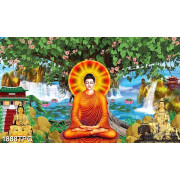 Tranh Phật Thích Ca dưới cây Bồ Đề