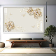 Tranh lụa 3D hoa kim cương trang trí nội thất