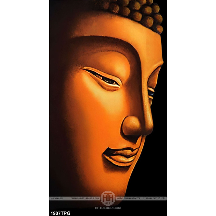 Tranh mặt tượng Phật siêu nét