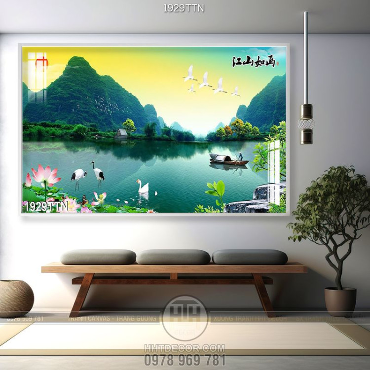 Tranh decor phong thủy nghệ thuật in 3d