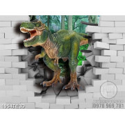 Tranh 3D khủng long treo tường đẹp
