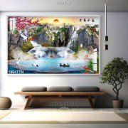 Tranh wall phong thủy đẹp nhất in 3D