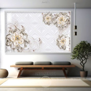 Tranh 3D hoa kim cương trang trí phòng ngủ