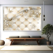Tranh lụa 3D cổ điển treo tường phòng khách