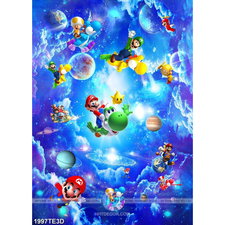 Tranh 3D bầu trời của Mario