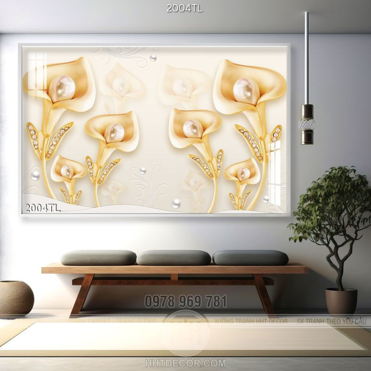 Tranh 3D giả ngọc hoa Vân Môn đẹp nhất