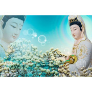 Tranh Phật Quan Âm trang trí phòng thờ đẹp