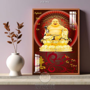 Tranh Tượng Phật Di Lặc bằng vàng