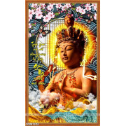 Tranh tượng Phật Quan Âm và thư pháp kinh Phật