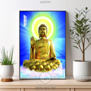 Tranh tượng Phật A Di Đà mạ vàng chất lương cao