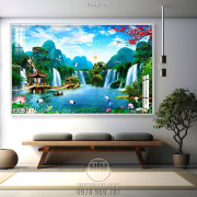 Tranh decor phong cảnh nghệ thuật psd