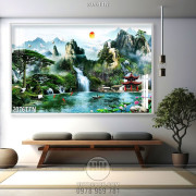 Tranh phong thủy thác wall decor