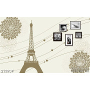 Tranh dán tường tháp Eiffel 