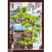 Chậu bonsai cây khế và thác nước lớn