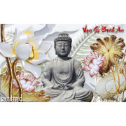 Tranh Phật A Di Đà và hoa Sen chất lượng cao