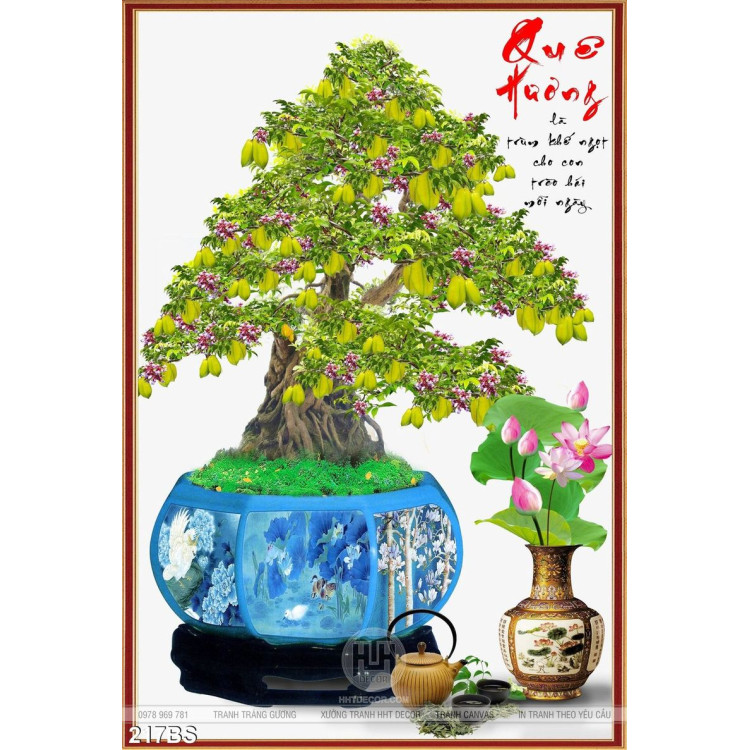 Chậu bonsai hoa đào quê hương