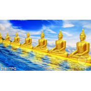 Tranh Thất Phật mạ vàng đẹp
