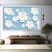 Tranh hoa giấy dán tường 