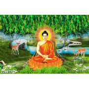 Tranh Phật Thích Ca dưới cây bồ đề
