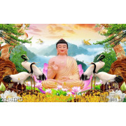 Tranh Phật A Di Đà giả ngọc đẹp