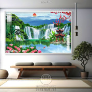 Tranh psd phong thủy mùa xuân decor