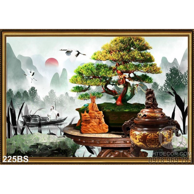 Tranh bonsai nghệ thuật cổ đẹp