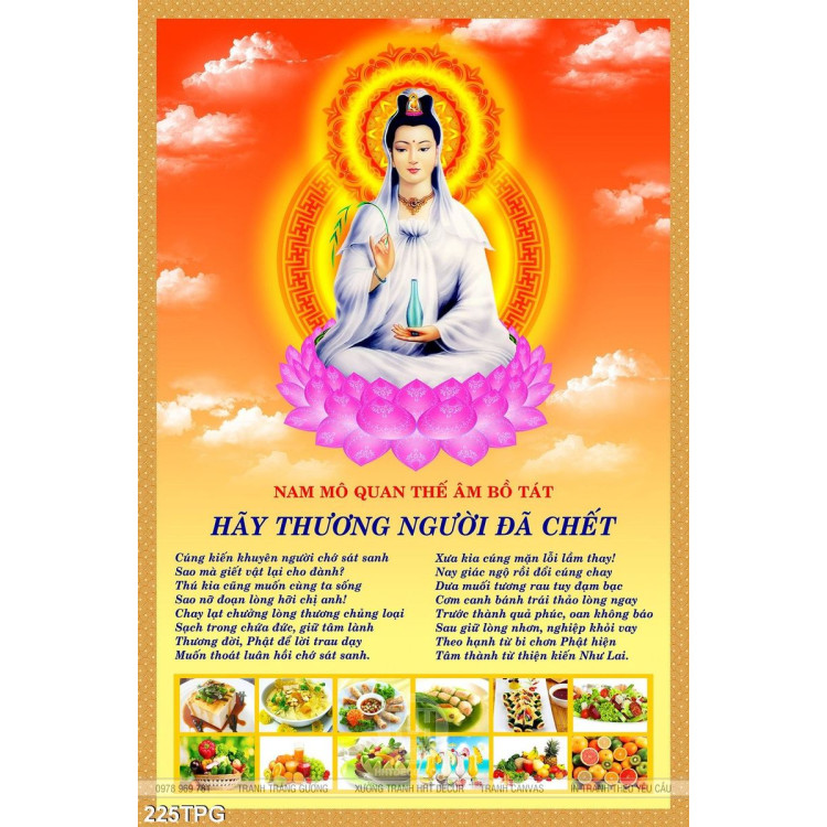 Tranh Phật Quan Âm treo tường