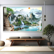 Tranh decor sơn thủy đẹp