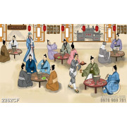Tranh bữa tiệc rượu của đàn ông Trung Quốc cổ xưa