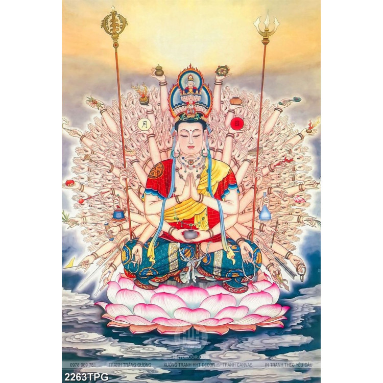 Tranh vẽ Phật Bà nghìn tay
