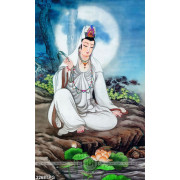 Tranh Quan Thế Âm trên núi