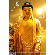 Tranh tượng Phật A Di Đà trên núi