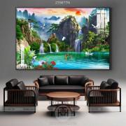 Tranh decor phong thủy nghệ thuật psd