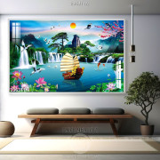 Tranh decor thuận buồm xuôi gió mùa xuân