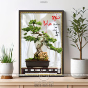 Tranh bonsai nhật bản tạo kiểu độc đáo
