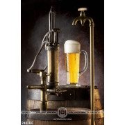 Tranh sản xuất bia in kính bếp 