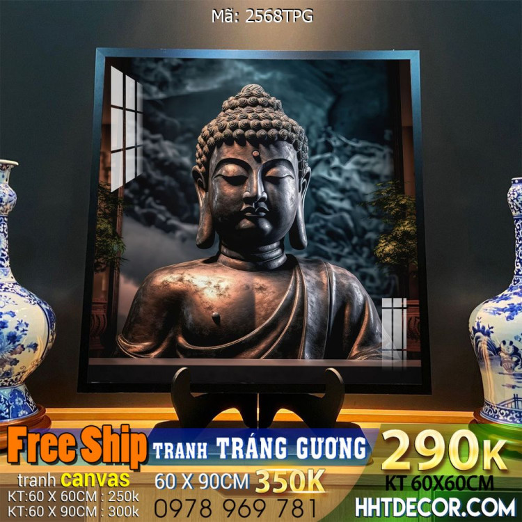 Tranh decor trang trí tường Phật giáo 