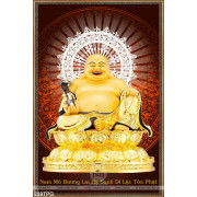 Tranh tượng Phật Di Lặc bằng vàng