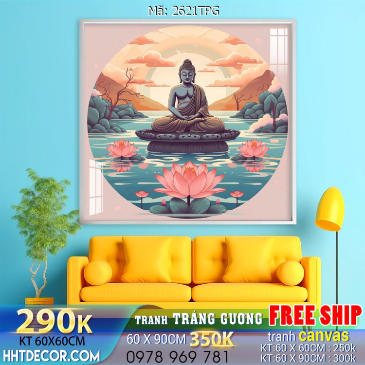 File tranh Phật giáo decor trang trí tường nhà phòng thờ