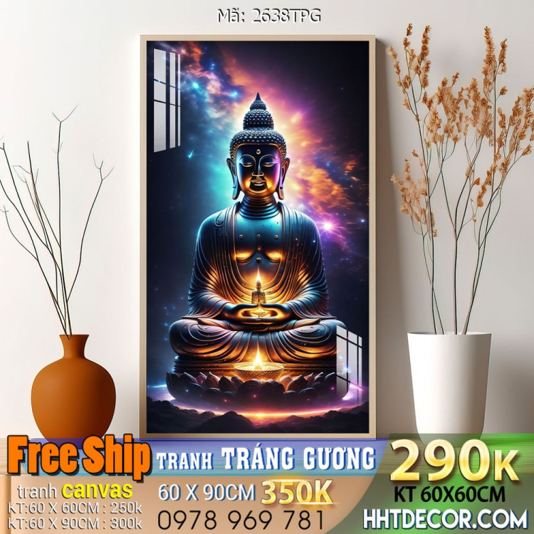 File tranh Phật giáo decor trang trí tường nhà phòng thờ