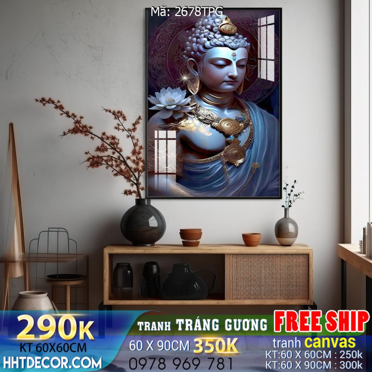 Tranh decor trang trí tường Phật giáo 