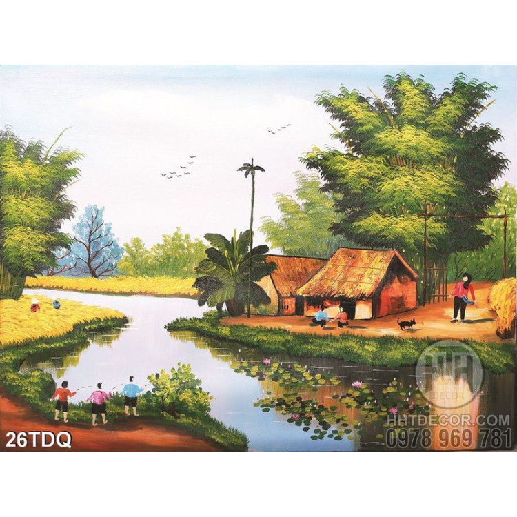 Trang làng quê Việt Nam nghệ thuật đẹp