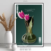 Tranh hoa Tulip hiện đại trang trí