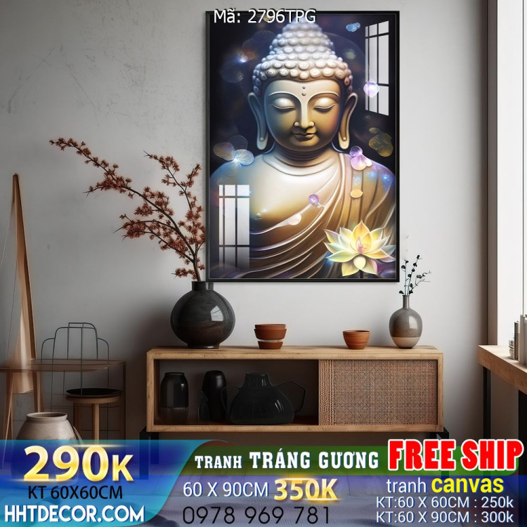 Tranh decor trang trí tường Phật giáo 