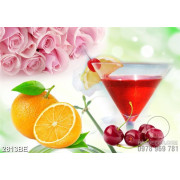 Tranh nước cam và cherry
