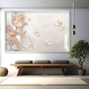 Tranh lụa 3D hoa kim cương treo tường đẹp