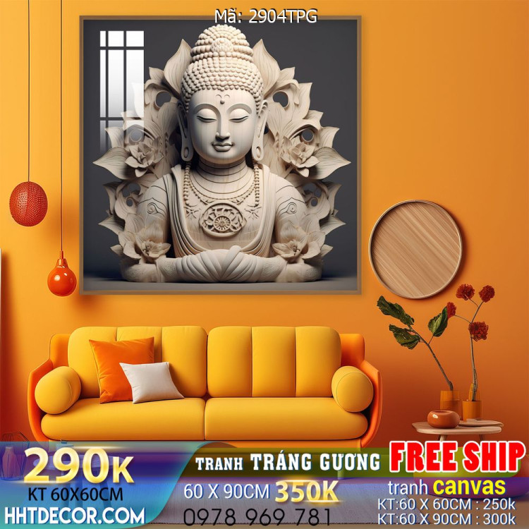 Tranh decor trang trí tường Phật giáo 