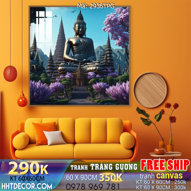 File tranh Phật giáo decor trang trí tường nhà phòng thờ