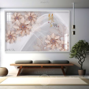 Tranh lụa 3D hoa ngọc trang trí phòng ngủ